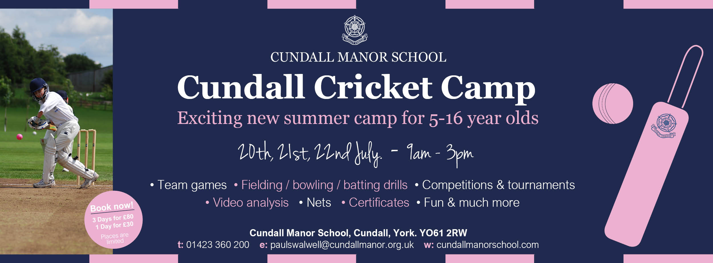 Fun at the First Cundall Cricket Camp