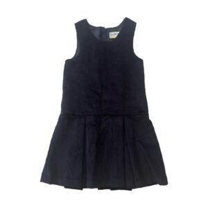 Girls Navy Corduroy Pinafore